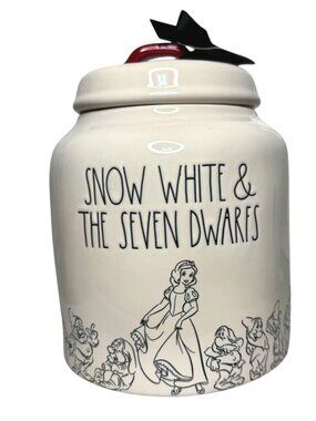 Disney Rae Dunn Snow White & The Seven Dwarfs Cookie Ceramic Canister Lid NWT